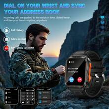 GAWSUG 2026 Men's Smanrt Watrch With Built-In 430 MAh Battery, 1.95 Inch HD Full Touch Display, Wireless Call Answering, Message Remninder, LED Flashighnt,100+ Sport Modes, Multiple Dials, Weather, Music Control - View 8