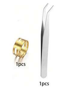 1050件塑料盒装珠宝连接件套装，包括3毫米、4毫米、5毫米、6毫米、7毫米、8毫米开口圈、珠宝钳、戒指扣、镊子，适用于珠宝制作及手链、项链等配饰。 - 梅花盒跳圈套裝 - 查看 14