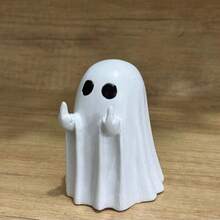 1pc Cute Ghost Decoration, Suitable For Halloween Landscape Desktop Decor Or Party Use - White - View 7