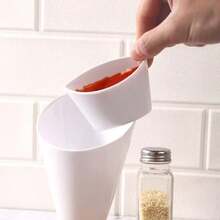 1pc Multi-Function PP Salad Cup, Portable Dipping Sauce Cup, Fries Cup, Vegetable Snack Cup, Slanted Cup - C - View 5