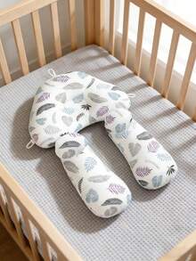 新款婴儿枕，柔软婴儿枕，防扁头枕，双面四季通用婴儿安抚枕，毛绒树叶羽毛设计，新生儿礼物，升级版男女通用婴儿枕 - C款 - 查看 4