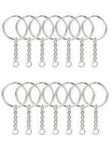 50pcs Metal Blank Keychain, Detachable Keyring, Key Holder, Key Chain, Key Pendant - Keychain - View 1