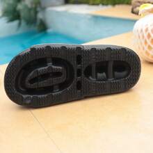 2026 Summer New Thick Sole Slippers For Women, Non-Slip, Increase Height, Strap Beach Sandals - Black - View 6