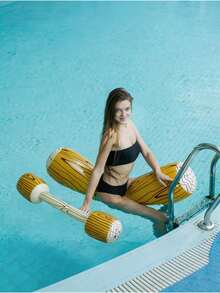 1/2/4pcs Inflatable Water Shooting Sticks, Wooden Grain Design, With Handle, Made Of PVC, Suitable For Water Games, Swimming Pool, Beach, Party, Inflatable Swimming Ring, Inflatable Buoy, Swimming Pool Floating Objects, Add Fun, Air Pump Needed Separately - Multicolor - View 6