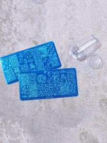 2 tấm dập móng hình động vật hoạt hình, 1 dụng cụ dập móng có nắp đậy, dụng cụ dập móng kèm gạt. - Bạc - Xem 4