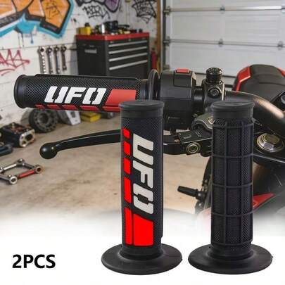 Puños de manillar de motocicleta con textura antideslizante y cubierta de goma, puños universales con textura antideslizante para Kawasaki Suzuki, funda de puño de acelerador multicolor para bicicleta de motocross, bicicleta de campo a través, scooter, componentes de manillar de motocicleta fuera de carretera
