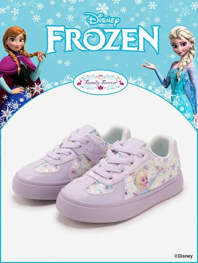 Sản phẩm hợp tác chính thức với Frozen | Một đôi giày thể thao trẻ em Disney, bao gồm giày thể thao công chúa Elsa, giày thể thao công chúa Anna và giày thể thao công chúa Arendelle, phù hợp cho các hoạt động thể thao hàng ngày trong kỳ nghỉ và ngoài trời. Thoải mái, chống trơn trượt, chống mài mòn và thoáng khí cho lòng bàn chân (Giày thể thao trẻ em, giày trẻ em, giày bé gái).