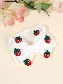 1/6 peças Faixa de cabelo bordada com frutas/flores para bebê menina, faixa de cabelo em tons pastel, macia e elástica, para bebês, crianças pequenas e recém-nascidas, presente de Natal, acessório de cabelo para bebê na primavera e no verão. - Multicolorido - Ver 12