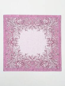 1pc 70cm New Luxury Baroque Scroll Pattern Printed Bandana Scarf Headwrap - Multicolor - View 2