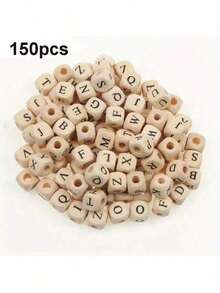 50/100/150/200 hạt gỗ chữ cái hỗn hợp, thích hợp để tự làm vòng tay, vòng cổ, trang sức, đồ thủ công, trang trí, lễ hội, tiệc tùng, không có lông vũ, đa năng, không dùng điện (chữ cái ngẫu nhiên) - gừng - Xem 6