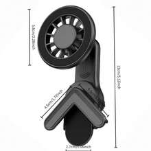 Y/S/X MagSafe Car Phone Holder, 360° Rotatable Magnetic Phone Mount, Strong Magnet One-Handed Operation, Fits All Phones And Smartphones, Suitable For Vehicles With Navigation Screen Thickness Up To 2.4cm/0.94 Inches - Black - View 2