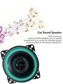 YAIUZGOO 1个6/5/4英寸两分频全频汽车音响扬声器，超薄低音炮升级扬声器 - B - 查看 10