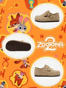 Disney 1双《疯狂动物城2》联名款儿童平底鞋，适合日常、度假、运动和户外穿着，舒适、防滑、透气。 - 卡其色 - 查看 4