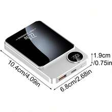 High Speed Fast Charging Portable Power Bank, 10000mAh Slim Lightweight Battery Pack, Magnetic Wireless Charger Support, USB-C Input & Output, Travel Friendly Design For Airplane Outdoor Camping, Daily Carry Essential, Reliable Emergency Power, Budget Electronics Gifts For Men Women Holiday - mặc định - Xem 2