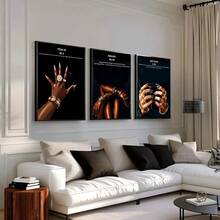1/3pcs Set Unframed Bible Verse Scripture Canvas Poster African Woman Christian Quote Urban Wall Art Print Luxury Art Painting For Apartment,Living Room,Bedroom,Modern Home Decoration - A - View 2
