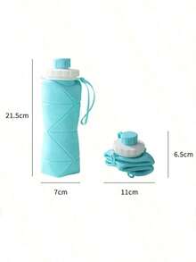 1pc 600ml Folding Sports Women Men Portable Silicone Cup Reusable Drinking Outdoor Fitness Gym Travel Camping Hiking Trekking Office School Supplies - 綠色 - 查看 10