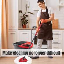 3Pcs Spin Mop Replacement Heads, White Large 360° Easy Wring Spin Mop Head 100% Microfiber Refill, Easy Cleaning Spin Mop Head, Deep Clean, Machine Washable For Easy House Cleaning Floor Mopping - MàuA - Xem 6