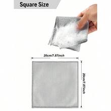 30片装加厚双面金属丝网清洁布，厨房厨具清洁巾 - 銀色 - 查看 5