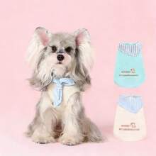 Áo khoác không tay nhẹ cho chó, thoáng khí, kiểu dáng sinh viên, chống rụng lông, phù hợp cho các giống chó nhỏ và vừa như West Highland White Terrier, Poodle vào mùa hè. - Màu be - Xem 4