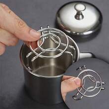 2pcs Stainless Steel Super Mini 2-Inch Steamer Rack, Suitable For Healthy Infuser, Bottles And Small Household Cookware. They Are An Ideal Choice For Steaming Small Portions Of Food, With A Portable Design For Outdoor Use. - Silver - View 5