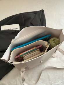 High-Quality Fashionable Versatile Handbag, 2025 New Summer Large Capacity Niche Luxury Shoulder Tote Bag For Women - White - View 4