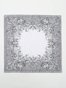 1pc Lightweight French Luxury Printed Bandana Scarf, Fashion Neckerchief - Multicolor - View 4