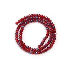 1 buah Manik Abacus Berfaset, Manik Kristal Pipih, Manik Lepas Aneka Warna, Manik Modis, Berwarna-warni, Lucu, Berlapis Elektroplating, Serbaguna, Cocok untuk DIY, Gelang, Kalung, Pembuatan Perhiasan, Tali Ponsel, Gantungan Kunci - Merah transparan semi-elektroplating - View 9