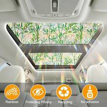 Window Privacy Film Stain Glass Window Film Rainbow Window Film Window Clings Non-Adhesive Reusable Ornamental For Bedroom (Leaf Rainbow, 17.5 X 78.7 In) - Cầu vồng lá - Xem 1