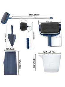 All-In-One Paint Roller Kit | Multi-Function Wall Painting Tool Set With Paint Storage - Multicolor - View 6