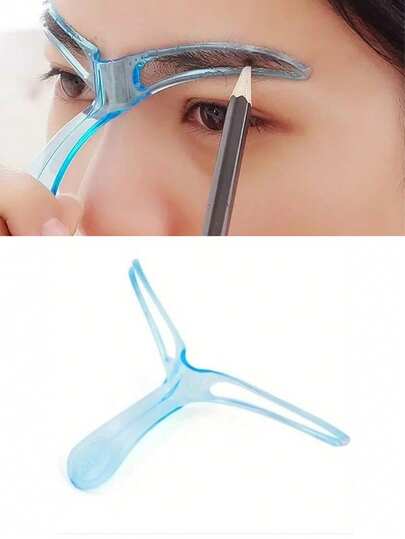 1pc Unique Eyebrow Stencil (Random Color), Makeup Accessory, Eye Shaping Guide, Reusable Beauty Tool