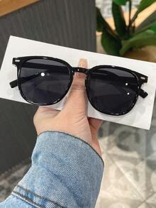 Bộ 1/2/3 chiếc kính thời trang gọng vuông bằng acrylic màu đen dành cho nữ, thích hợp cho các chuyến đi chơi và sử dụng hàng ngày. - Nhiều màu - Xem 3