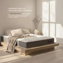 Smart Bamboo: Colchón MAX Essential Colchón en Caja Híbrido con Resortes Embolsados Independientes y Espuma Gel Soporte Ortopédico con Firmeza 7 Individual - Individual - Ver 3