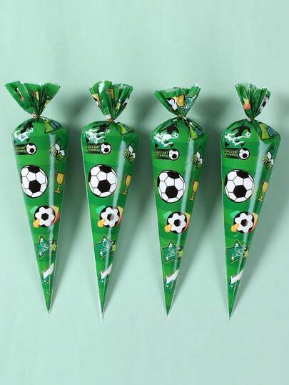 10/50 túi quà hình nón bóng đá, túi quà tặng sinh nhật chủ đề bóng đá, thích hợp để đựng trên khay, bao bì đồ dùng nhà bếp cho tiệc tùng, ngày Valentine.