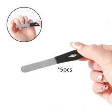 2 chiếc dũa móng tay bằng thép không gỉ, dụng cụ mài móng bền bỉ, dụng cụ làm móng, phụ kiện chăm sóc móng - màu đen - Xem 9