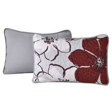 Floral Quilt Set Queen 3 Pieces Red Flower Quilt Coverlet Set with 2 Pillow Cases Lightweight Soft Microfiber Reversible Boho Bedspread for All Seasons 96"x90" - Rojo - Ver 7