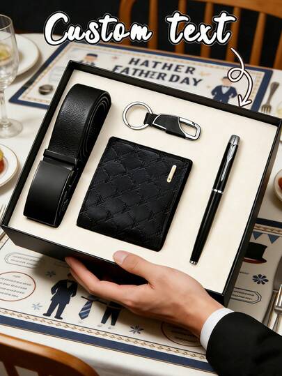 Regalos multifuncionales para hombres (carteras de piel sintética, cinturones, bolígrafos, llaveros), regalos de negocios para hombres, regalos de alta gama para novios, hermanos y amigos, aptos para uso diario, regalos románticos para el Día de San Valentín, estilo casual de negocios, regalos de aniversario para padres, novios, esposos, regalos para el Día del Padre, regalos de cumpleaños y también adecuados para el Día del Maestro, ceremonias de graduación y otras ocasiones.