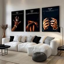 1/3pcs Set Unframed Bible Verse Scripture Canvas Poster African Woman Christian Quote Urban Wall Art Print Luxury Art Painting For Apartment,Living Room,Bedroom,Modern Home Decoration - A - View 4