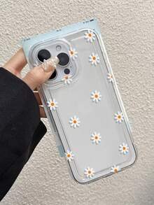 Flower 1pc Daisy Pattern Transparent Anti-Drop Phone Case Compatible With IPhone 16/11/12/13/14/15/15Pro/15 Plus/15 ProMax/7Plus/8Plus/X/Xs Max/Xr/11Pro/12Pro/13Pro/14Pro/12mini/13mini/11ProMax/12ProMax/13ProMax/14ProMax/14Plus/7/8/16Pro/16Plus/16ProMax/17/17PROMAX/17PRO/AIR - Multicolor - View 1