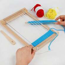 Khung dệt gỗ nhỏ tự làm, quà tặng thủ công, đồ chơi làm đồ dùng đan len. - A - Xem 5