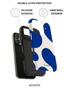 GIIPPA 1 ốp lưng điện thoại thiết kế sóng bất đối xứng cho iPhone 17 Pro Max, tương thích với iPhone 16 Pro Max, 15 Pro Max, 14 Pro Max, ốp lưng điện thoại thời trang Hàn Quốc, phù hợp với các dòng 11/12/13/14/15/16 Pro Max Plus, thiết kế thanh lịch phù hợp cho cả nam và nữ, món quà lý tưởng cho Giáng sinh, Ngày Valentine, Lễ Phục sinh, Mùa cưới và Sinh nhật dành cho bạn gái. - Màu xanh lam - Xem 2