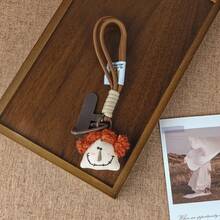 1 chiếc dây đeo cổ tay điện thoại sáng tạo với mặt dây chuyền hình cô gái tóc cam, dây đeo dày chống thất lạc đa chức năng dành cho điện thoại thông minh, cũng có thể dùng làm phụ kiện túi xách hoặc móc khóa (Không phải đồ chơi) - Nhiều màu - Xem 6