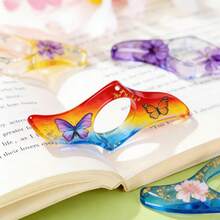1pc Resin Finger Bookmark Mold, 12 Cavity Epoxy Casting Resin Bookmark Mold, Finger Thumb Book Page Clip Resin Music Note Clip Book Accessory, For Handmade DIY Reading Lovers - Milky White/silicone - View 2