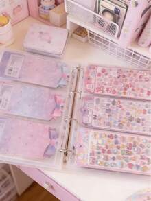 Sổ đựng sticker khổ A4, trong suốt, mờ, dạng lưới ngang 3/4. - A4 - Xem 1