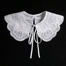 Khăn choàng xếp ly cổ Peter Pan dễ thương, đa năng, thích hợp trang trí cho áo len, áo hoodie, váy, áo kiểu trẻ trung, cổ giả, lễ hội, du lịch. - Nhiều màu - Xem 1