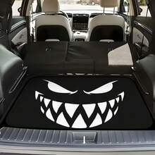 1 件加厚趣味表情印花汽车后备箱垫，防水防尘，易于清洁，适用于 SUV、轿车、卡车，有效保护后备箱。 - 100cm*75cm - 查看 2