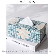 INS Style Light Luxury Natural Shell Decorative Tissue Box, Suitable For Living Room And Dining Room, Creative Desktop Storage - Multicolor - View 24