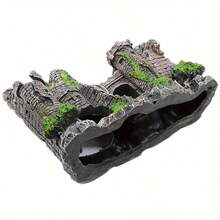 Figur Dekorasi Akuarium Kastil Tangki Resin Antik - A - View 6