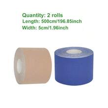 1 Roll Kinesiology Tape, Elastic Supportive Bandage For Muscle, Chest, Knee, Elbow, Fitness Sports Tape - Multicolor - View 40