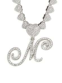 字母吊坠项链 迈阿密链条项链 女士嘻哈镶钻字母吊坠项链 珠宝礼物 - 愛心字母項鍊 - 查看 60