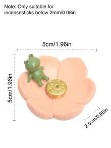 1pc Floral & Animal Shaped Cute Incense Burner, Zen Desktop Tea Pet Decor - Flower Style - View 5